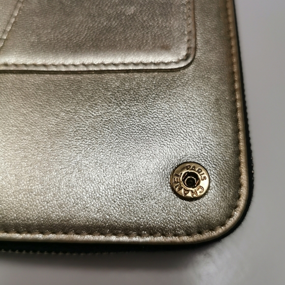 Authentic Chanel Vintage Denim Quilted 2.55 Long Flap Wallet Gold CC Rare Y2K - Picture 11 of 15